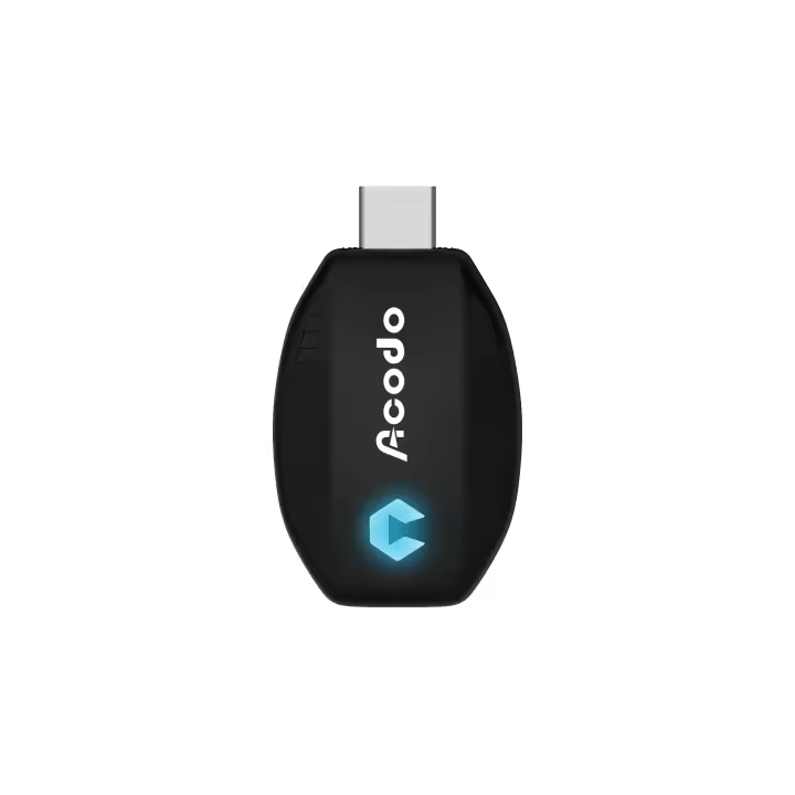 Acodo 2en1 Mini Caja Para Coche CarPlay Android Auto USB Tipo-C Conexión Bluetooth WiFi Plug&Play Dongle Inteligente Sin Cable - 1