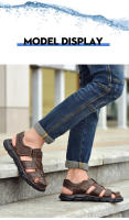 Zapatos De Cuero Genuino Para Hombres Sandalias Clásicas De Verano Para Exterior Caminar Transpirables Sandalias De Hombre - details 8