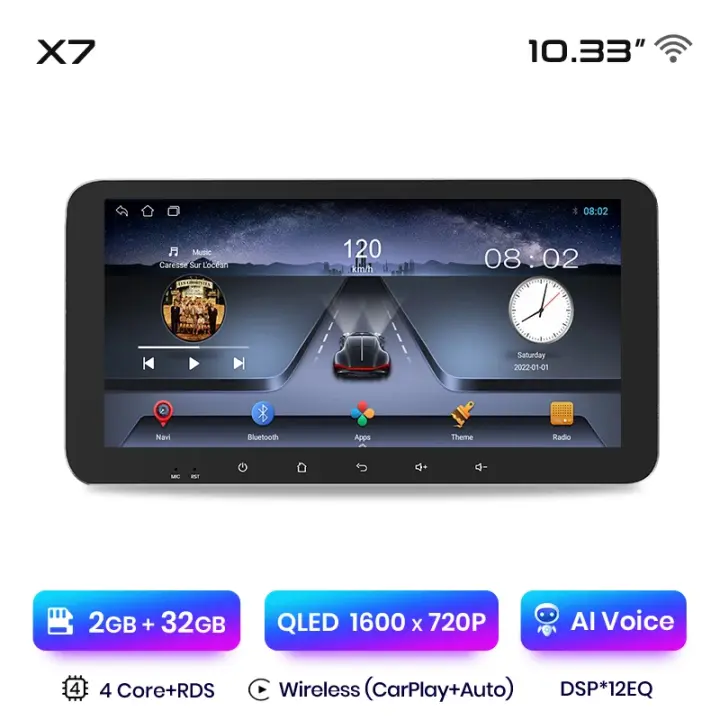 Junsun-reproductor Multimedia X7 MAX para coche  Radio con Android  CarPlay inalámbrico voz IA 2K 13.1 pulgadas para Fiat Ducato 2007 2008 2009 2010 2011 2012 2013 2014 2015 - 1