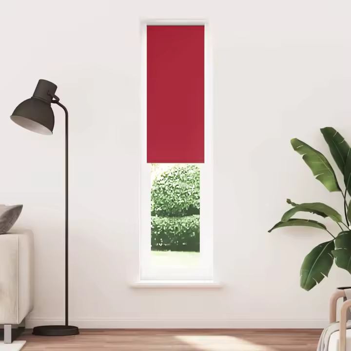 vidaXL Estor Enrollable Opaco Rojo de Tela en dimension 230 cmx100 cm/230 cmx40 cm/230 cmx45 cm y más | protección solar decorativa para ventanas hogar oficina dormitorio fácil de instalar - 1