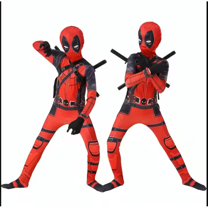 disfraz deadpool con espadas y portaespadas para niños - 1