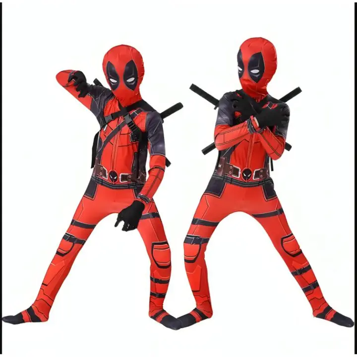 disfraz deadpool con espadas y portaespadas para niños - 1
