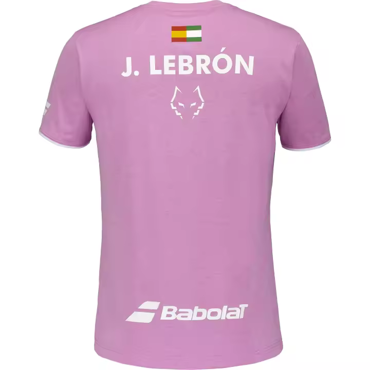 Camiseta Babolat Lebrón Rosa para Hombre. Modelo oficial. - 1