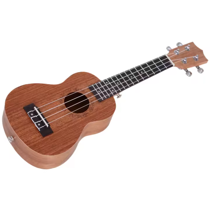 HOMCOM Ukelele 21 Pulgada Ukelele Soprano de Iniciación para Principiantes Ukelele Concierto Hawaiian Cuerdas Aquila de Nylon Material Madera 53x17,5x6,2 cm - 1