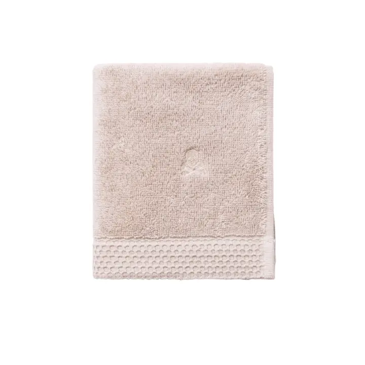 Scalpers Home Toalla de Tocador Scalpers Home 30x50cm 100% Algodón 550GSM con Logo Bordado - Color Beige - 1
