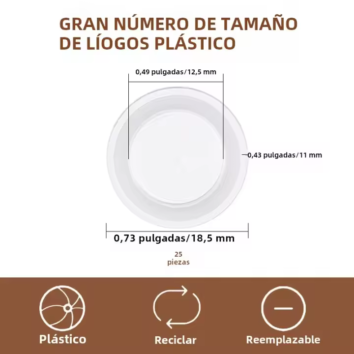 24Pcs Tamaños Diferentes De Tapones De Silicona Para Condimentos Sal Y Pimienta 1/2 15/32 23/64 11/16 Pulgada Tapones De Botella Reemplazo - 1