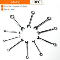 Juego De Llaves De Manivela Mini 4-11mm 10 Piezas Herramienta De Mano Portátil Antigas Explosion-proof Tipo Inglés/Métrico - details 4