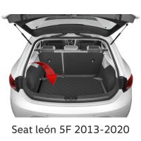 Bandeja de Maletero Original SEAT León 5F (2013-2020) - Protector de plástico para maletero Seat león resistente - Cubierta para maletero flexible Seat -  Accesorios Seat de Alta Calidad para el interior - Cubierta maletero cupra león - Accesorios Cupra - details 0