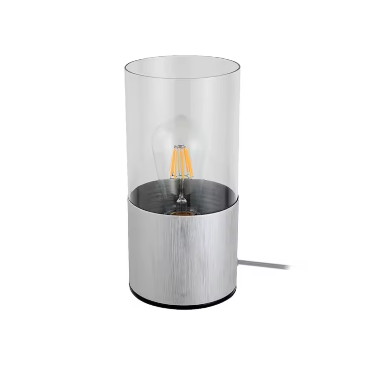 Lampara Mesa Aluminio pulido E27 Cristal Estilo Moderno ZELKOVA  RABALUX - 1
