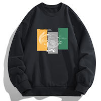 Sudadera De Capucha Para Hombre Tallas Grandes 6XL 7XL 8XL Cuello Redondo Manga Larga Imprimido Suelto Casual Para Otoño E Invierno - details 8