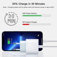 25W USB C Rapido Cargador con 1M Cable for iPhone 14/14 Pro/14 Pro Max/14 Plus/13/12/11/XS/XS MAX/XR/X, USBC Rápida Carga Cabezal Enchufe Adaptador Pared Charger Corrient - details 1