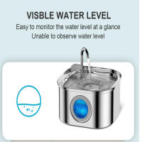 Fuente De Agua Inalámbrica Para Gatos De Acero Inoxidable Recargable Automática Filtro De Circulación Silenciosa Tazón Para Mascotas - details 5