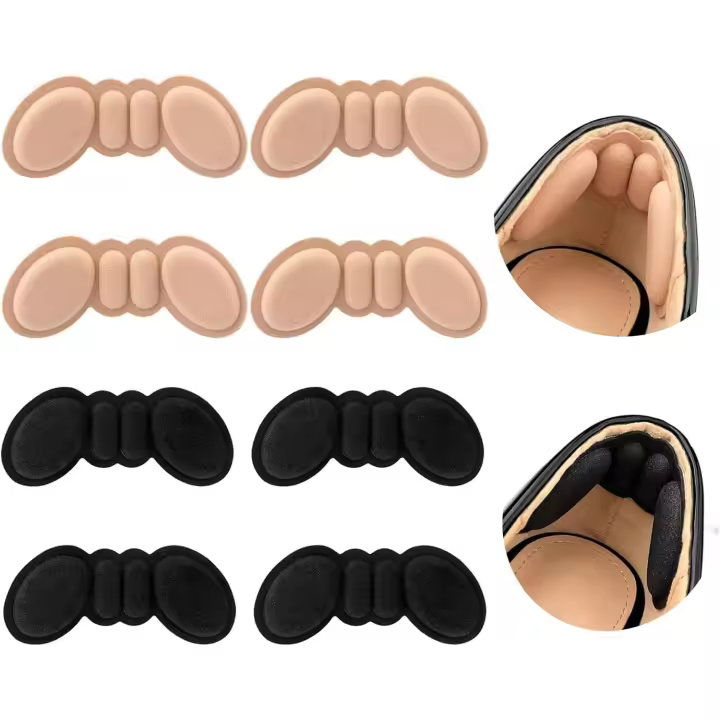 Plantillas para el talón [4 pares], almohadillas autoadhesivas para zapatos para mujeres y hombres, plantillas cómodas y forro para zapatos de Slipping Out - 1
