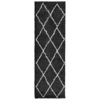 vidaXL Alfombra peluda de pelo largo moderna PAMPLONA 80x250 cm Color Antracita,  Beige,  Crema y mas Alfombras de área  Alfombra de Piso para Sala de Estar Dormitorio Habitación Salón - details 1