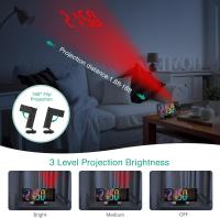 Reloj despertador LED ajustable, pantalla de hora y temperatura de 12/24 horas, alimentación por USB, adecuado para personas que duermen profundamente, para uso en el hogar y la oficina. - details 2
