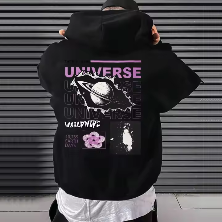  Sudadera De Fleece Casual Para Hombre Y Mujer Estampada Gótica Abrigada Con Capucha Estilo Harajuku Suelta Y Grande Para Otoño E Invierno Streetwear - 1