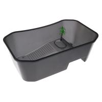 Tanque De Plástico Transparente Para Reptiles Tortugas Terrario Con Adorno De Árbol De Coco Jaula De Alimentación Para Sapo Serpiente - details 5