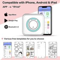Kuo Lu Pd2cc - Mini Impresora de Bolsillo Portátil Inalámbrica Bluetooth 200g - details 1
