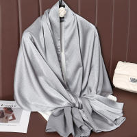 Pañuelo De Seda Lujoso Para Mujer En Color Sólido Moda Comodidad Y Versatilidad Shawl Muffler Neckerchief Bandanna Para Exterior - details 34
