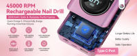 Cecodadi-Máquina Eléctrica Portátil Profesional Para Manicura Y Pedicura, Juego De Brocas Para Uñas, Herramientas Para Quitar Gel Acrílico Para Uñas, Máquina Pulidora De Uñas Eléctrica - details 12