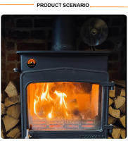 Ventilador De Estufa De Madera De 6 Hojas Ecológico Y Silencioso Para Invierno Distribución Eficiente Del Calor Negro Para Hogar Y Salón - details 5