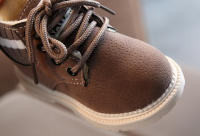 Botas De Invierno Para Niños Lona De Algodón Interior De Peluche Estilo Infantil Zapatos Para Niñas Y Niños Bebé Todoterreno Antideslizante Talla True round Toe Lazo De Cordón Material De Suela De Goma - details 11