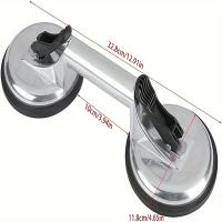 1pc Succión De Vidrio En Vidrio De Aluminio Lifter De Vácuo De Alta Resistencia Para Mover Vidrio/Puerta De Ventana/Tiles/Mirador/Granito Doble Gripper Soplador De Plata - details 5