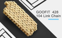 GOOFIT Cadena De Propulsión Pesada 428 104 Enlaces Para Motocicleta Scooter ATV Bicicleta De Tierra Y Go-Kart Dorado Repuesto De Cadena De Motocicleta - details 0