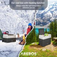 AREBOS Caja refrigerada 47 L con ruedas coche nevera APP congelador caja camping - details 9