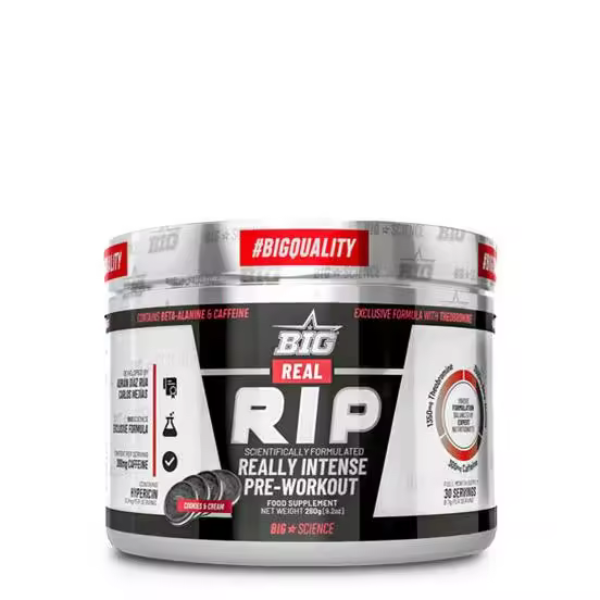 REAL RIP 30serv BIG saboraCookies&Cream,260g. novedoso pre-entreno - 1