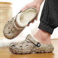 Zapatillas De Invierno Para Hombre Confortables Y Cálidas De Peluche Suave Zapatos De Casa EVA Sandalias Casuales Exteriores Clogs De Tela De Algodón - details 7