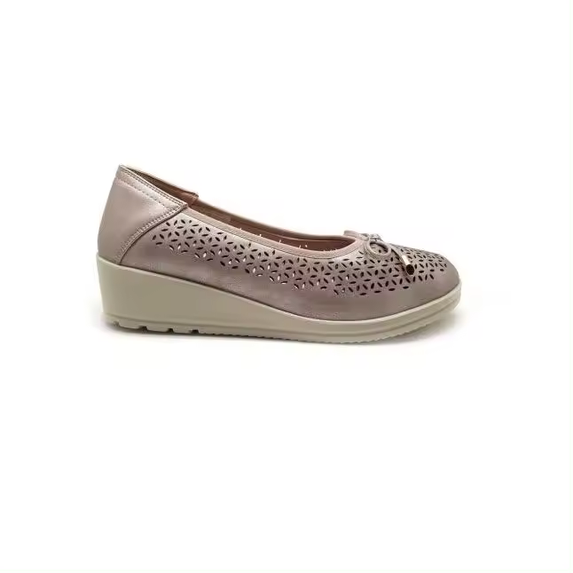 BALLERI BAILARINA MUJER CALADA CON CUÑA CÓMODA Y FRESQUITA BL2504.3ORO - 1