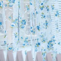Cortinas Transparentes De Voile Con Estampado De Flores Para Cocina Sala De Estar Dormitorio Tratamiento De Ventana Decoración Del Hogar Translúcidas Y Ligeras Para Ambiente Moderno - details 20