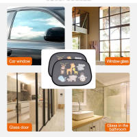 Cubierta De Sombra Para Coche Universal Para Ventanas Lateral Pantalla De Sol Para Niños Y Adultos Adhesiva PVC - details 1
