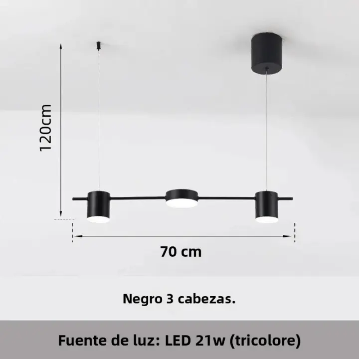 Lámpara Colgante Minimalista Moderna En Acero Para Bar, Comedor, Mesa Iluminación De Alta Potencia Dimmable Certificación CCC - 1