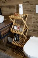 Estantería de bambú Plegable de 4 Niveles, Ideal para guardarropa, en el baño y como estantería de Cocina, estantería para decoración, sin Montaje, Estrecha, Ahorra Espacio, 29.8 x 28 x 91 cm - details 4