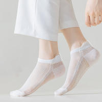 Medias Cortas De Malla Delgada Para Mujer 6/12 Pares Color Sólido Absorbentes De Sudor Transpirables Dopamine Colores Alineados Casual Primavera Verano - details 4