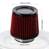 Filtro De Aire De Cono Frío Universal Para Coche 76MM 89MM 101MM Alta Fluidez Modificación Para Carreras 2.5 Pulgadas 3 Pulgadas 3.5 Pulgadas - details 1