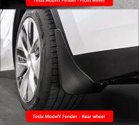 Defensas De Barro De Fibra De Carbono Mate Negro Para Tesla Model Y 2020-2023 Sin Necesidad De Perforar Agujeros Accesorios De Coche - details 10