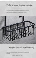 Estante De Baño De Aluminio Sin Perforar Organizador De Almacenamiento Para Ducha Soporte Para Shampoo Caja De Almacenamiento Colgante Accesorios De Baño - details 2