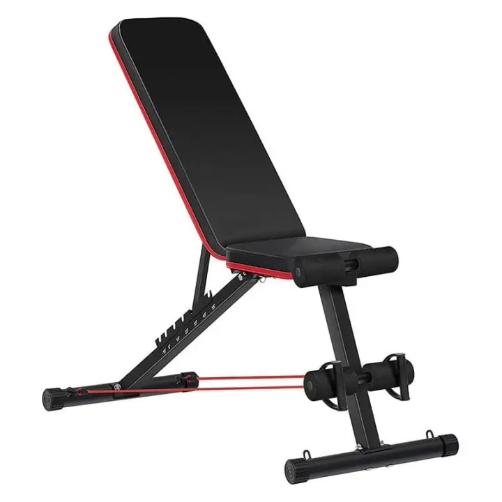 Banco de Abdominales Trolly, banco de ejercicios fitness para el hogar, banco de gym con accesorios para ejercitar los músculos en casa - 1