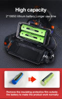 Linterna Frontal Recargable 800W Potencia Alta Impermeable Para Trabajo Al Aire Libre Luz De Noche Fluorescente 18650 Para Camping Pesca Senderismo Escalada - details 13