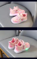 Zapatos De Deporte Para Niños Y Niñas Disney LED Elsa Morado Rosa Transpirables Comodidad En El Uso Material De La Suela De Goma Tallas Verdaderas - details 11
