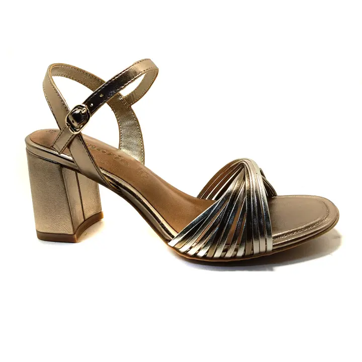 Tamaris Damen 1-28324-42988 Sandalias Con Tacon Medio  Puntera Descubierta   Para Mujer Color Bronce. - 1
