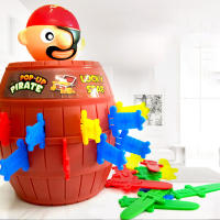 Juguete Interactivo De Fiesta Creativo Y Divertido Bucket Del Pirata Con Cuchillo De Madera Para Niños Aged 3-12 Juguetes Montessori - details 5