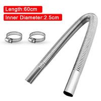 Pipeta De Escape Para Calentador De Aire Al Aire Libre En Acero Inoxidable Tubo De Gas De 60cm 120cm LD 2.5CM Para Calentadores Eberspacher Y Propex - details 2