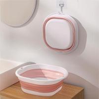 Grande Lavabo Plegable Portátil De Plástico Comprimido Para Uso Doméstico Y Viajes Lavado De Ropa Y Verduras - details 6