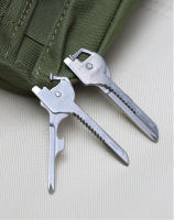Cuchillo Mini 6en1 Con Llavero Herramienta Multifuncional De Acero Inoxidable Escala a Colgante Cadena Puerta Bolsillo Cutter - details 8