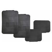 Juego de 4 Alfombras Para Coche, Alfombrillas Universales para Coche,Antideslizantes,Recortable,Alfombras Delanteras y Traseras,Color Negro - details 0