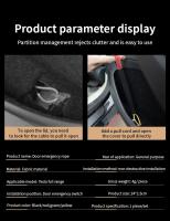 Cuerda De Emergencia Para Puerta Trasera De Nuevo Tesla Model Y 3 2024 Manija De Libera Manual De Seguridad Extendida Accesorio Interior Para Automóvil - details 1
